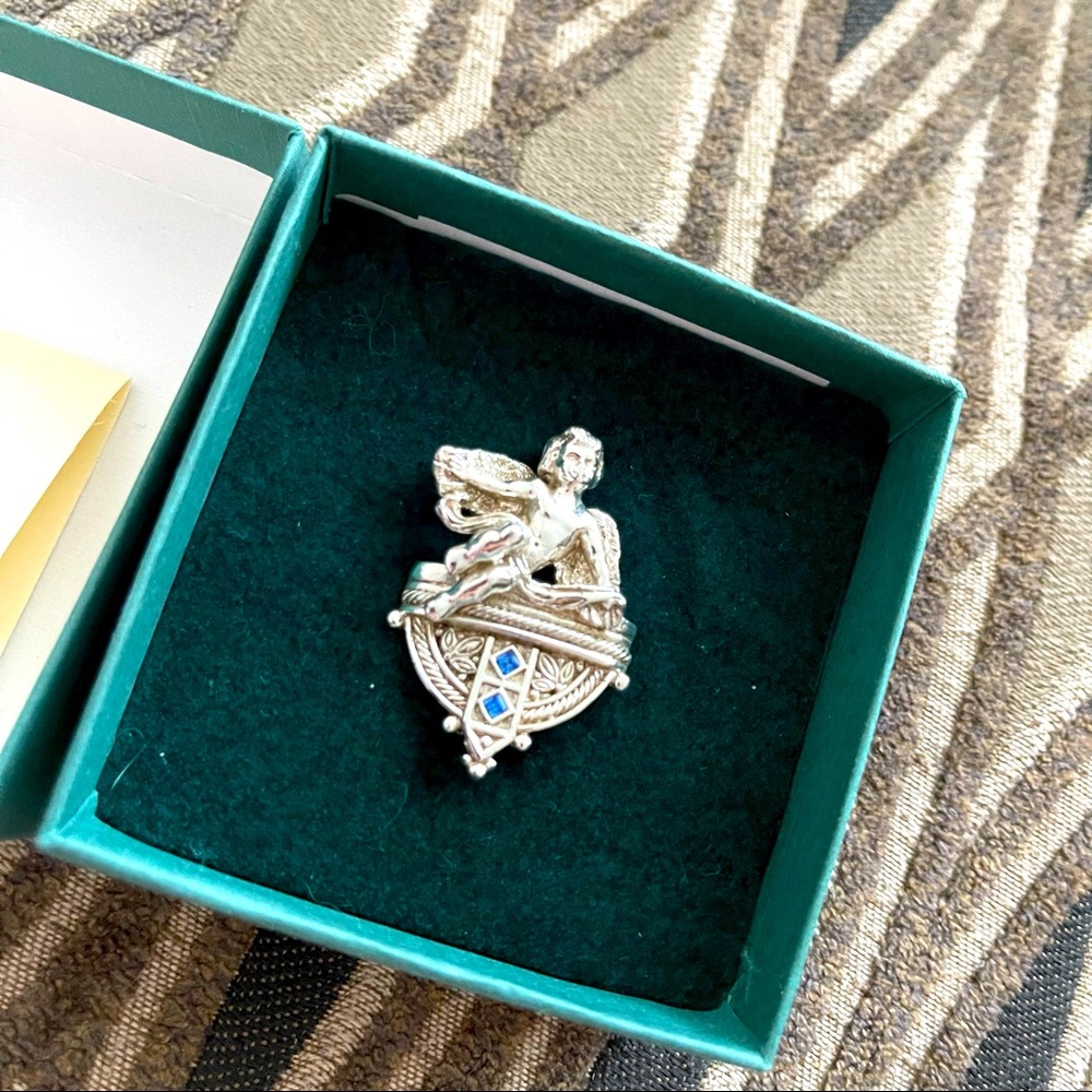 Vatican Library Collection silver tone Brooch